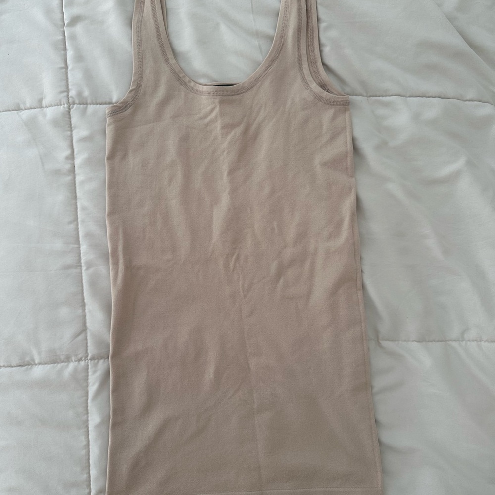 Theory Light Beige Sleeveless Top